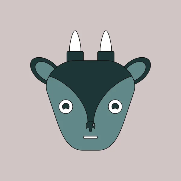 Illustrazione vettoriale di animali su elegante faccia di capra sfondo — Vettoriale Stock