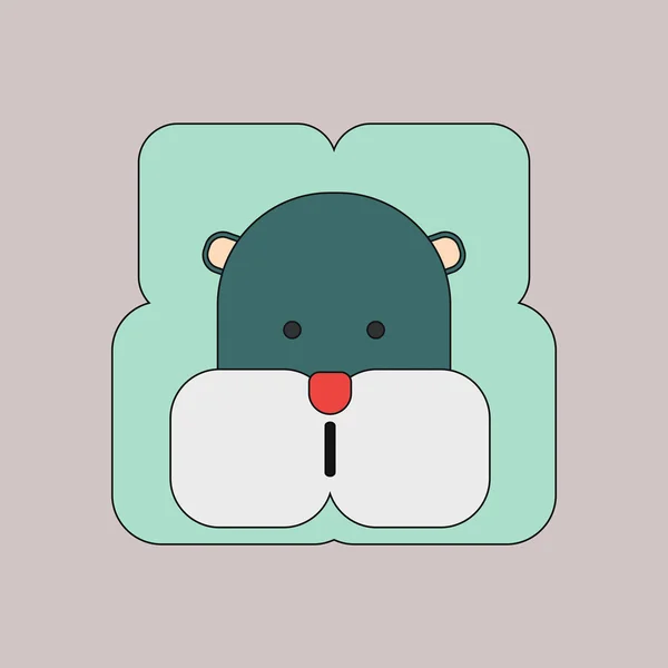 Hayvanlar üzerinde şık arka plan porsuk siluet vektör çizim