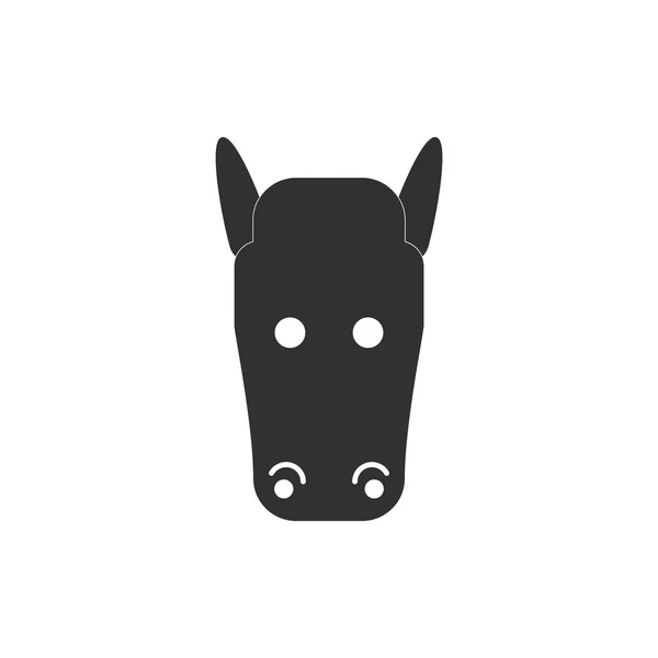 Illustrazione vettoriale di animali su elegante sfondo faccia di cavallo — Vettoriale Stock