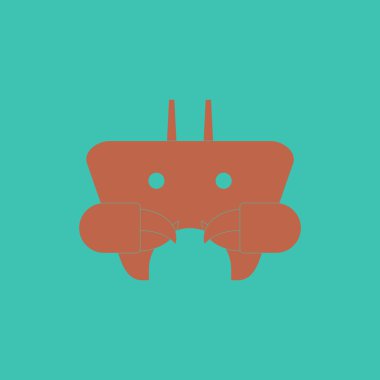 Hayvanlar üzerinde şık arka plan Yengeç vektör çizim