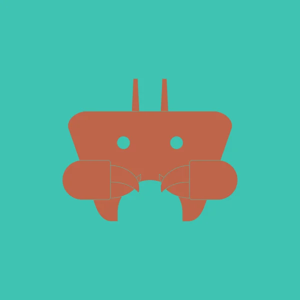 Hayvanlar üzerinde şık arka plan Yengeç vektör çizim