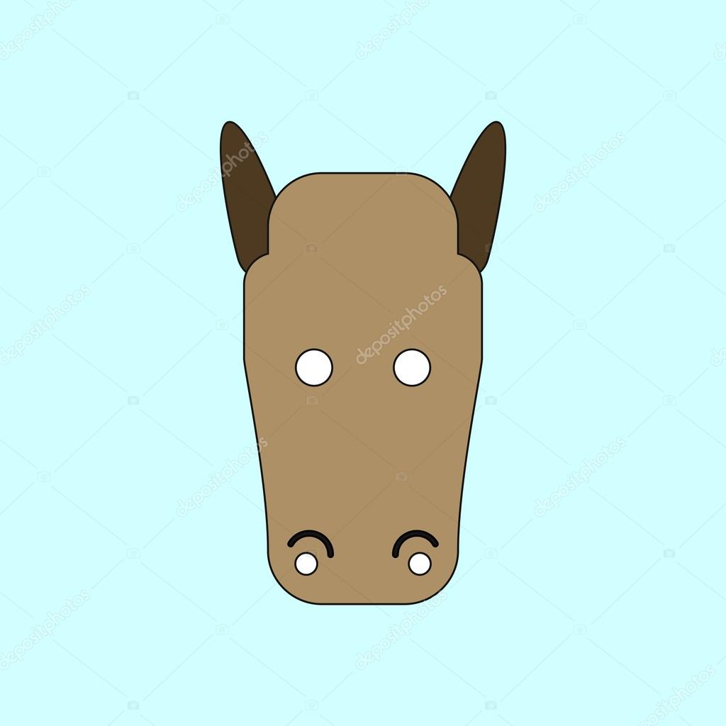 驚くばかり馬 イラスト 顔 最高の動物画像
