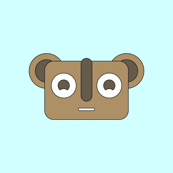 Şık arka plan koala baş hayvanlar vektör çizim