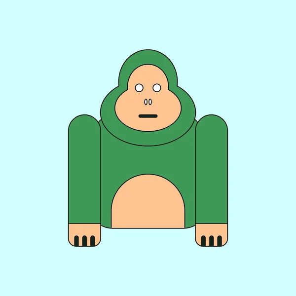 Şık arka plan goril hayvanlar vektör çizim