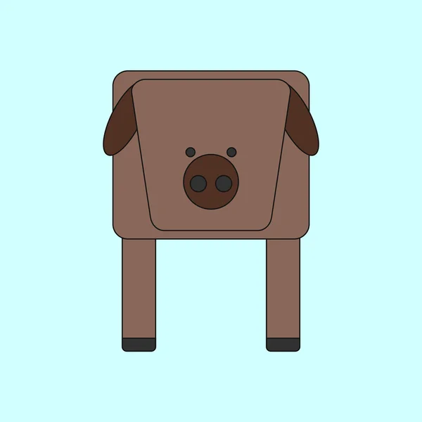 Hayvanlar üzerinde şık arka plan buzağı vektör çizim