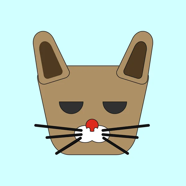 Hayvanlar üzerinde şık arka plan kedi yüz vektör çizim