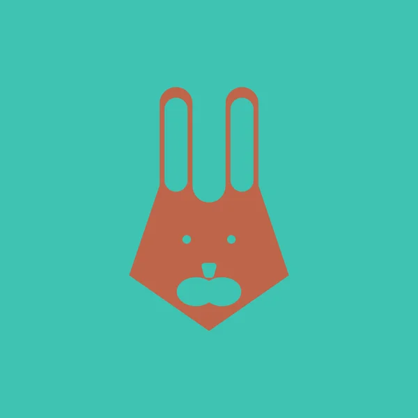 Ilustración vectorial de animales en el fondo elegante cara de conejito — Vector de stock