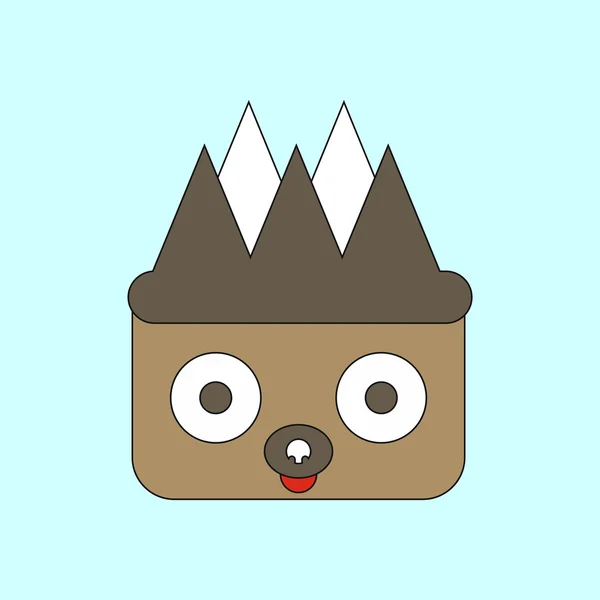 Hayvanlar üzerinde şık arka plan koala yüz vektör çizim