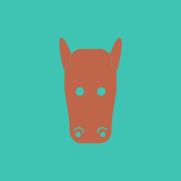 Hayvanlar üzerinde şık arka plan at yüz vektör çizim