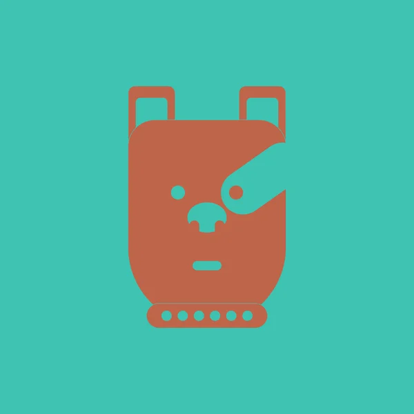 Şık arka plan köpek yüzlü hayvanlar vektör çizim