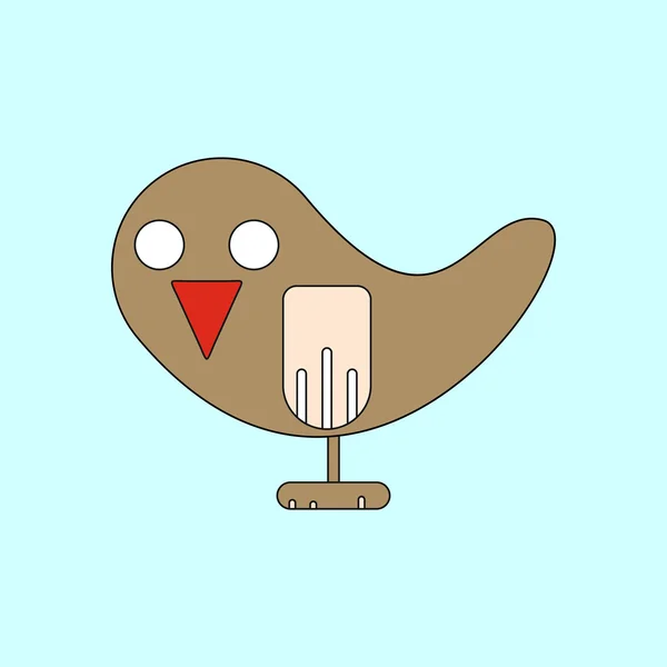 Hayvanlar üzerinde şık arka plan kuş vektör çizim