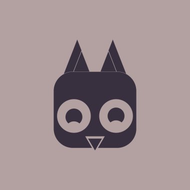 Hayvanlar üzerinde şık arka plan bebek kuş kafa vektör çizim