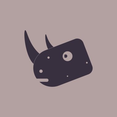 Hayvanlar üzerinde şık arka plan gergedan vektör çizim