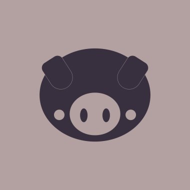 Hayvanlar üzerinde şık arka plan Domuz surat vektör çizim