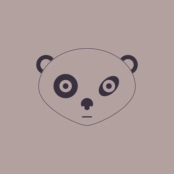 Hayvanlar üzerinde şık arka plan panda yüz vektör çizim — Stok Vektör