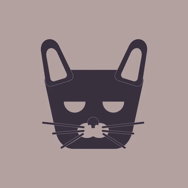 Hayvanlar üzerinde şık arka plan kedi yüz vektör çizim