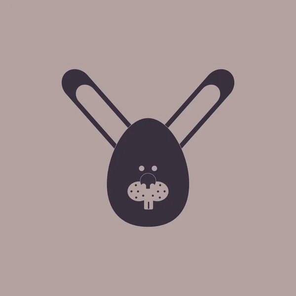 Hayvanlar üzerinde şık arka plan tavşan yüzü vektör çizim