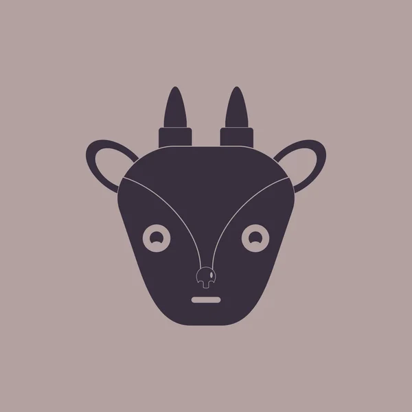 Ilustración vectorial de animales en la cara elegante de cabra de fondo — Vector de stock