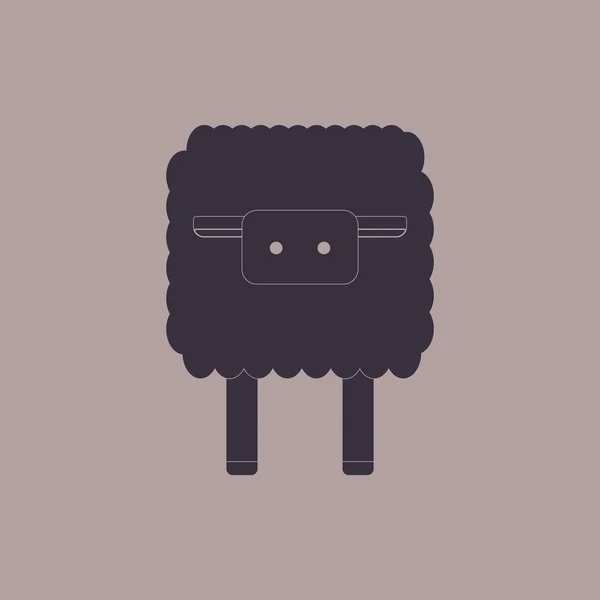 Hayvanlar üzerinde şık arka plan koyun vektör çizim