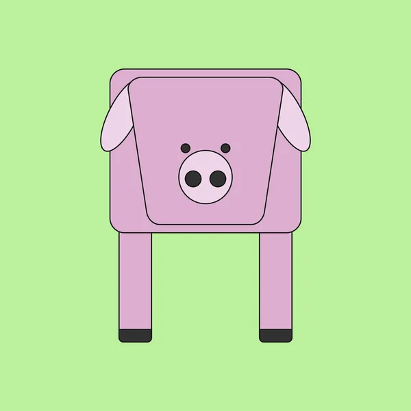 Hayvanlar üzerinde şık arka plan buzağı vektör çizim