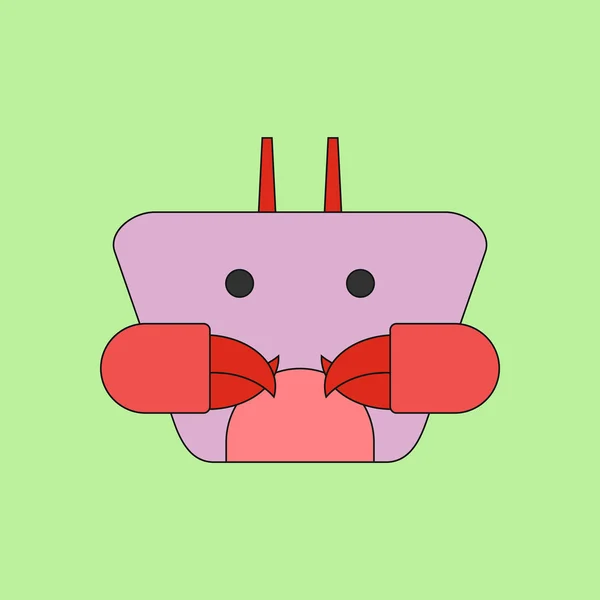 Hayvanlar üzerinde şık arka plan Yengeç vektör çizim