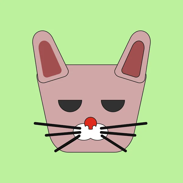 Hayvanlar üzerinde şık arka plan kedi yüz vektör çizim