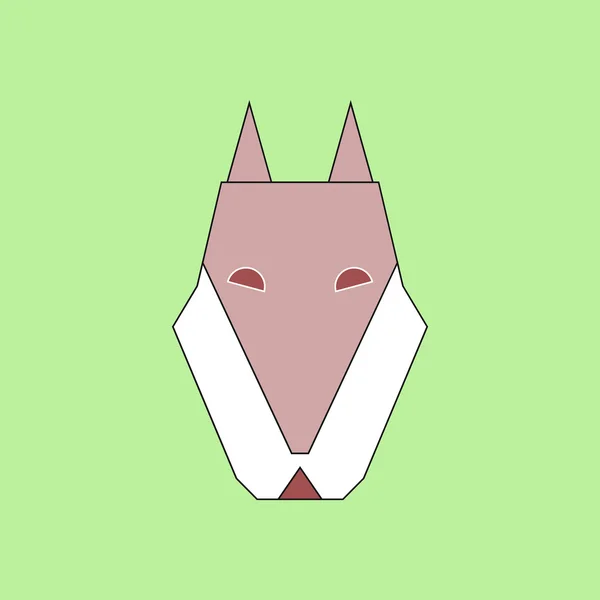 Hayvanlar üzerinde şık arka plan kurt simge vektör çizim