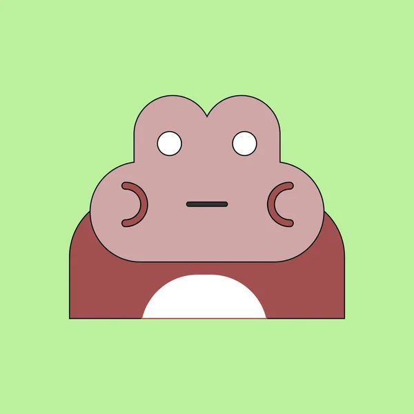 Şık arka plan kurbağa baş hayvanlar vektör çizim