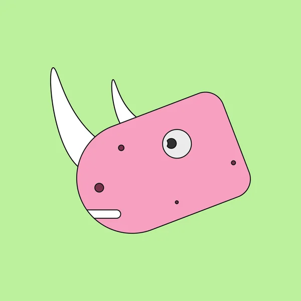 Hayvanlar üzerinde şık arka plan gergedan vektör çizim