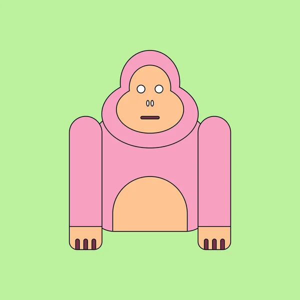 Şık arka plan goril hayvanlar vektör çizim