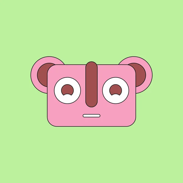 Şık arka plan koala baş hayvanlar vektör çizim