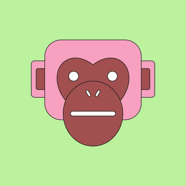 Hayvanlar üzerinde şık arka plan maymun surat vektör çizim