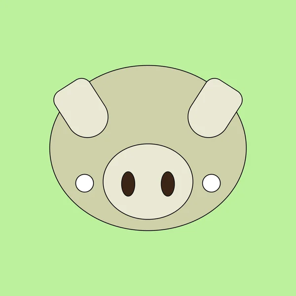 Hayvanlar üzerinde şık arka plan Domuz surat vektör çizim