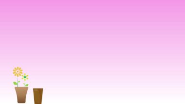 Mutlu Anneler Günü Pembe Çiçek Arkaplan Animasyonu