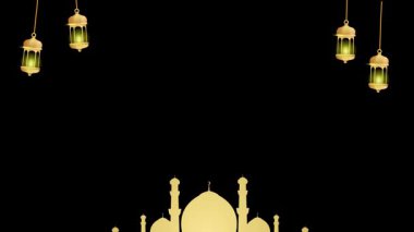Mübarek Mübarek Altın Cami Feneri Arkaplan Canlandırması