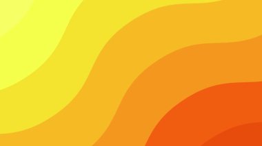 Pürüzsüz, dalgalı bir arka plan parlak sarıdan koyu turuncuya dönüşüyor, sıcak ve enerjik bir ruh hali uyandırıyor..