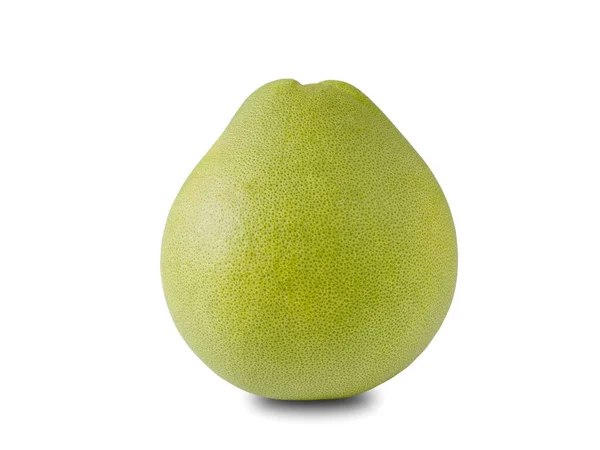 Mogen Grön Pomelo Isolerad Vit Bakgrund Med Klippning Väg — Stockfoto