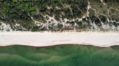 Temiz Yeşil Kıyı Suları 'na sahip el değmemiş kumsal manzarası