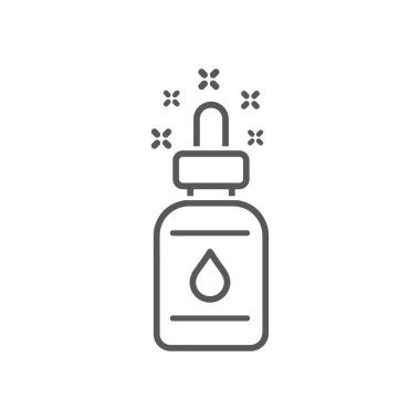 Çeşitli kozmetik veya tıbbi projelerde kullanmak için indirme şişesi simgesi.