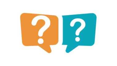 Konuşma balonunda ünlem ve soru işareti, video.