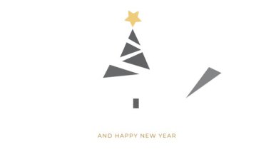 Yazılı Noel ağacı Mutlu Noeller ve mutlu yıllar.