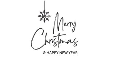 Dört farklı renkte Mutlu Noeller vektör fırçası.