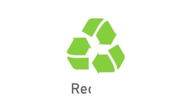 Yeşil oklar eko geri dönüşüm sembolü, video.