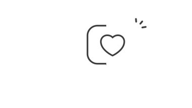 Kalp ve yıldızlı mesaj balonu. Sevgililer günün kutlu olsun, basit aşk sembolü, ikon koleksiyonu..