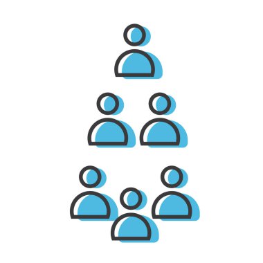 İnsan grubu, vektör, simge.