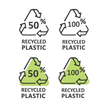 Geri dönüştürülmüş plastik - eko ambalaj harfleri.