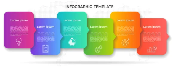 Modern Timeline Infographic Options Step — Stock Vector