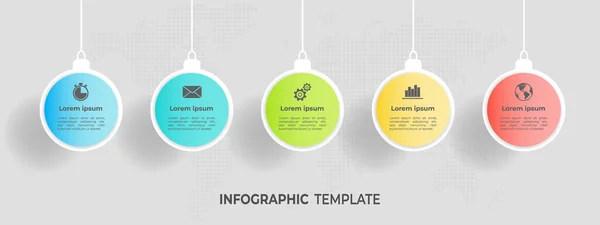 Možnost Infografické Šablony Kruhu — Stockový vektor