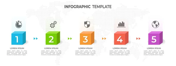 Tidslinje Infographic Mall Alternativ — Stock vektor