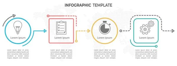 Modelo Infográfico Linha Tempo Opções Etapas — Vetor de Stock